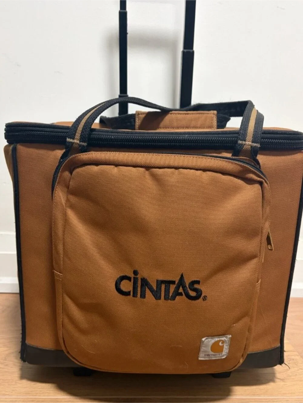 Carhartt x Cintas Rolling Salesman Duffel Travel Bag Luggage Brown Canvas